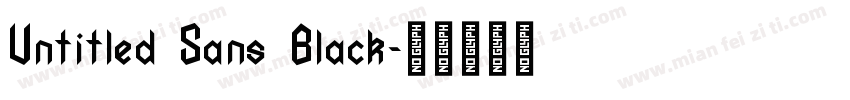 Untitled Sans Black字体转换